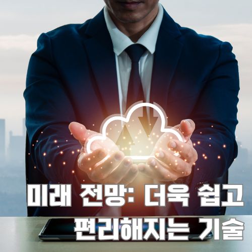 비즈니스 리더가 선보이는 아마존 AWS 클라우드 솔루션의 미래 성장 가능성 표현